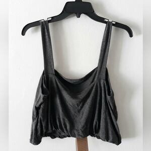 Project Social T Dark Gray Crop Top